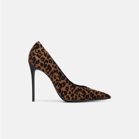 Zara leopard printed high heeled shoes NWT - Picture 1 of 3